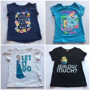 4 Girl Tees size 2T/3T